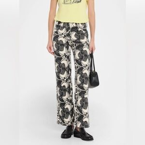 NWT Mother Black and Cream Patterned Jeans